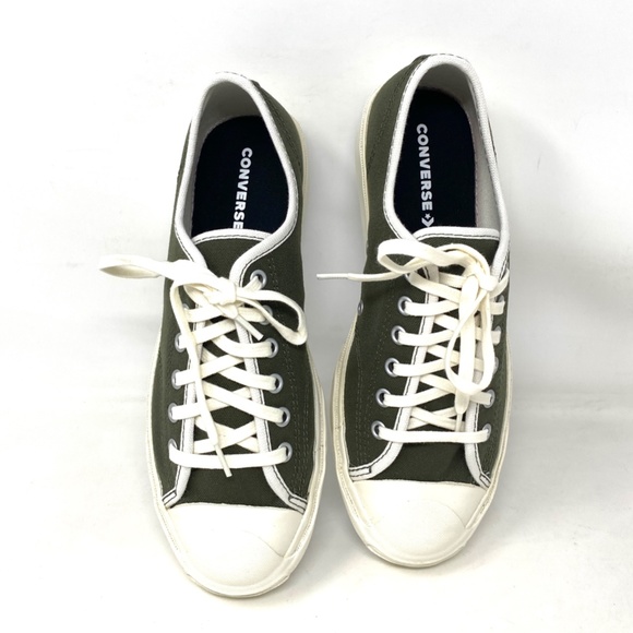Converse Jack Purcell Low Top Canvas Khaki Women Sneakers Custom 167243C-GRWTOFF - Picture 3 of 11